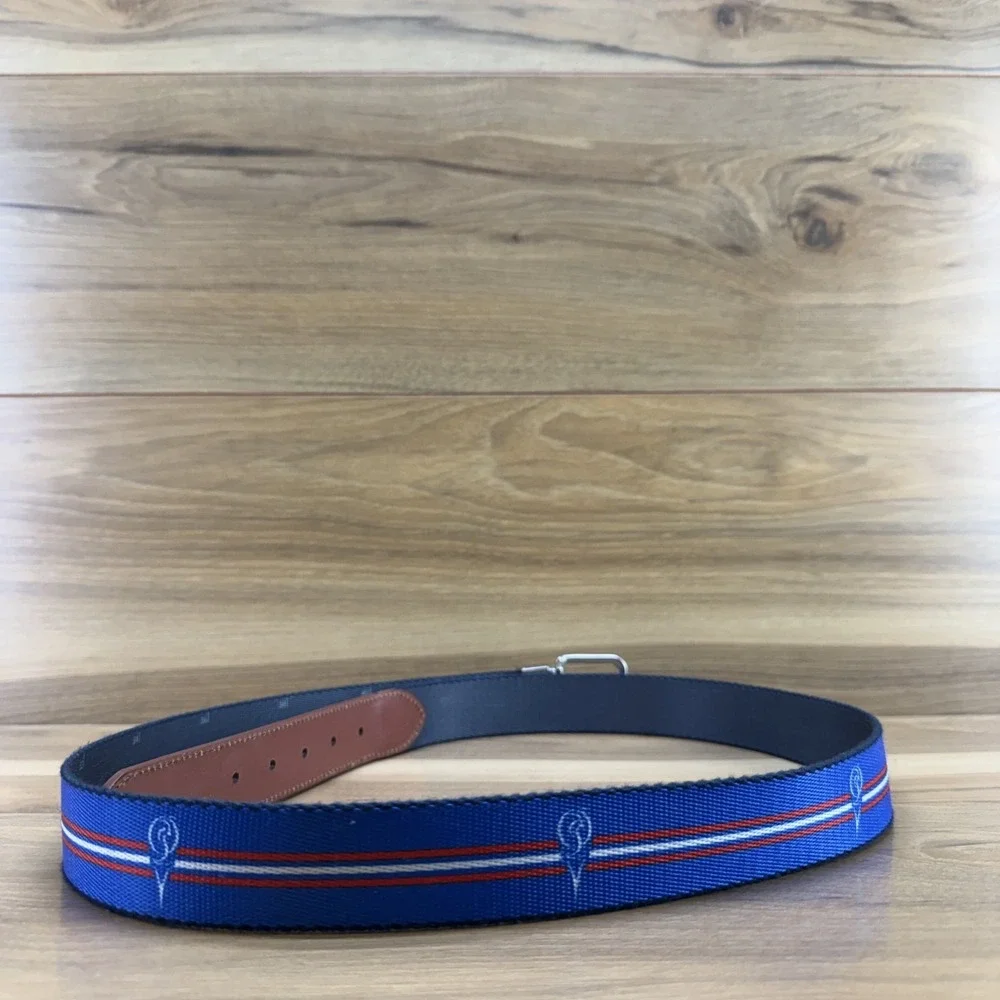 Peter Millar Web Belt Streamsong Golf Club Mens 44 Blue Sports Business Casual